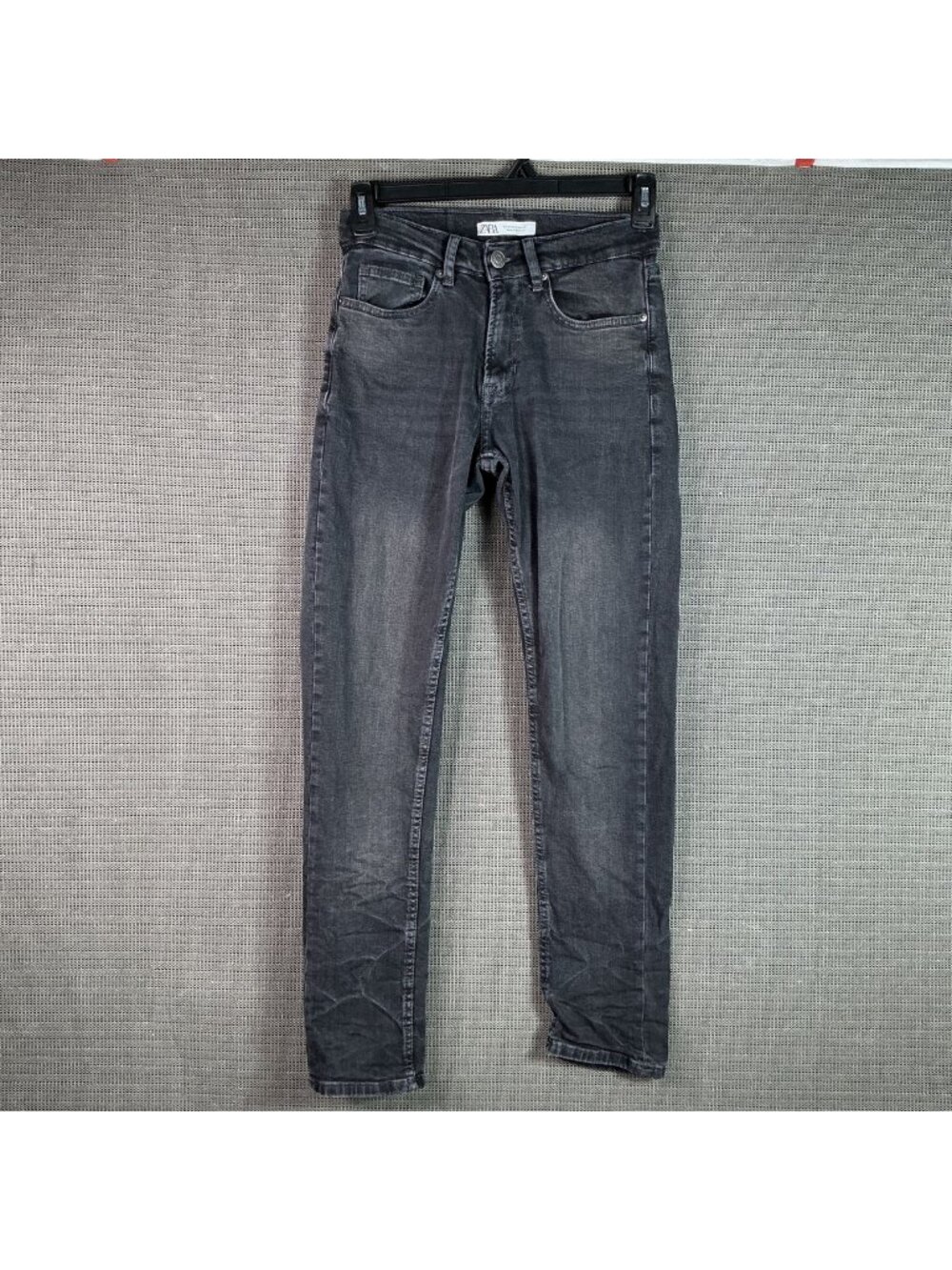 Zara Women's Black/Gray High-Waisted Skinny Jeans Size 29 Made In Morocco